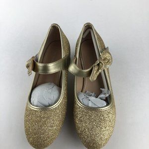 New ADAMUMU Dress Shoes for Girls Princess Shoes Toddler Mary Jane Gold
